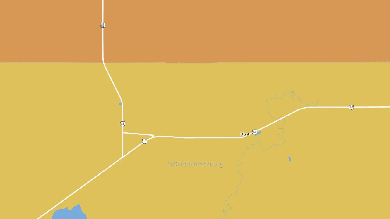 Bretton, SD Map of Drug-Related Crime Rates