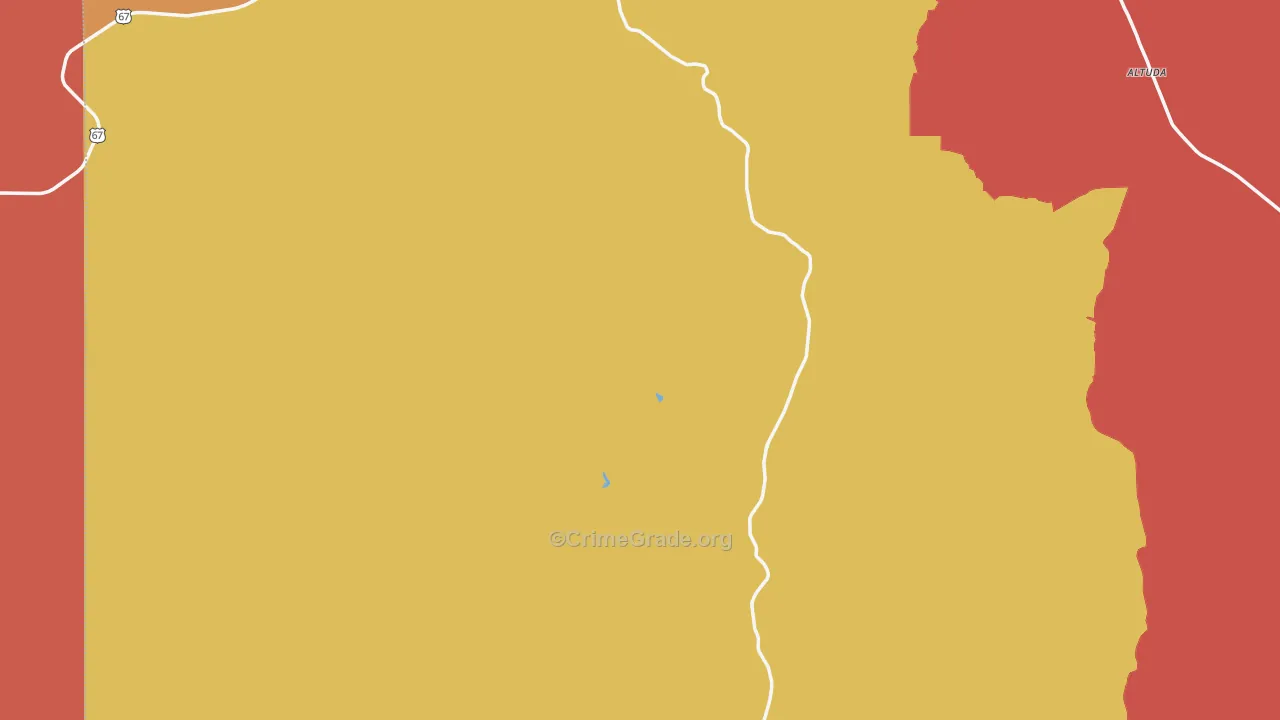 Brewster County, TX Map of Drug-Related Crime Rates