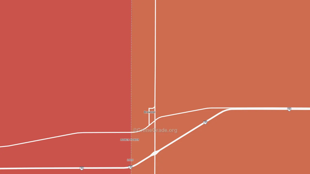 Brewster, KS Map of Drug-Related Crime Rates