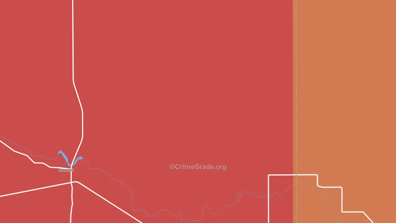 Brewster, NE Map of Drug-Related Crime Rates