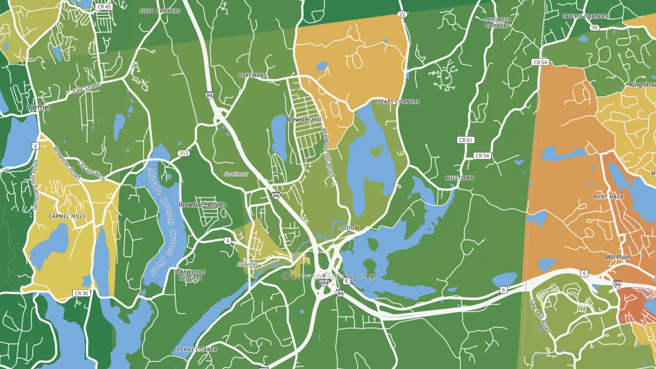 Brewster, NY Map of Drug-Related Crime Rates