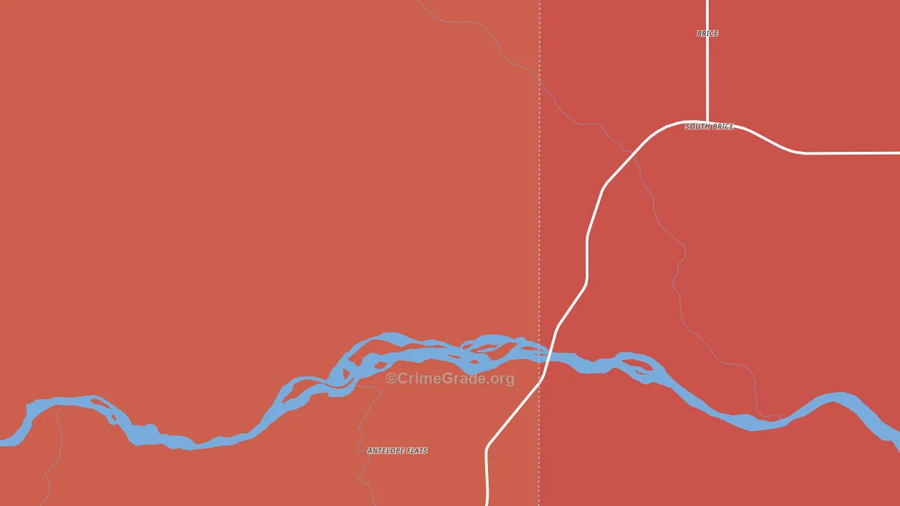 Brice, TX Map of Drug-Related Crime Rates