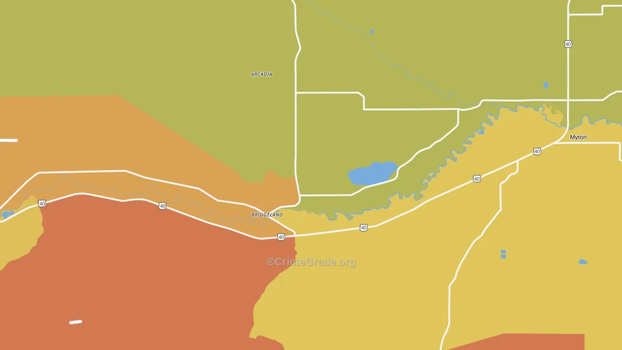 Bridgeland, UT Map of Drug-Related Crime Rates