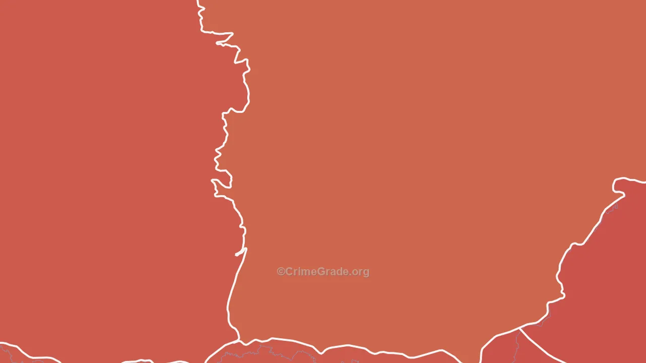 Bridgeport, OR Map of Drug-Related Crime Rates