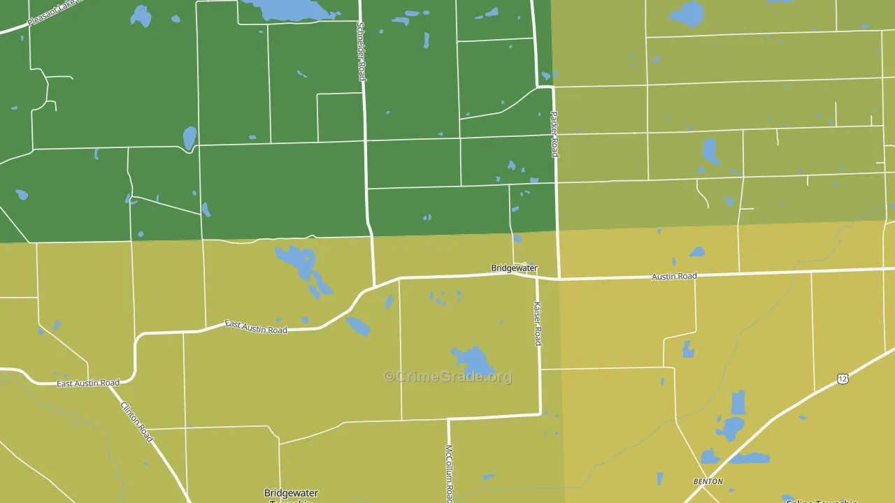 Bridgewater, MI Map of Drug-Related Crime Rates