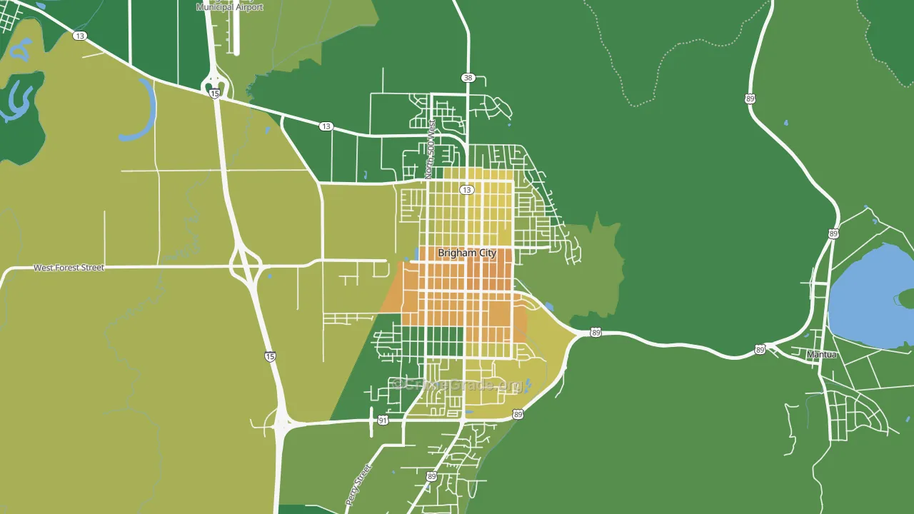 Brigham City, UT Map of Drug-Related Crime Rates
