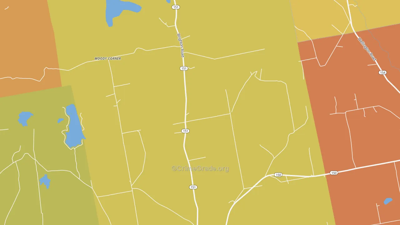 Brighton, ME Map of Drug-Related Crime Rates