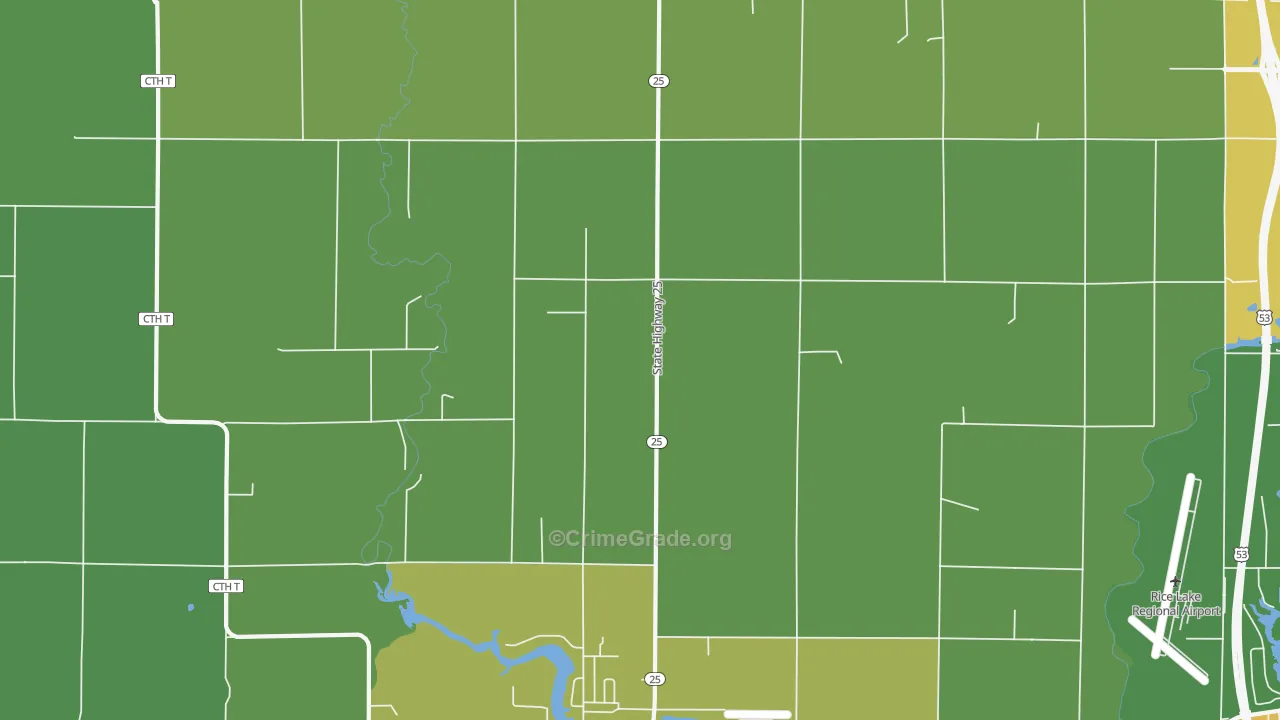Brill, WI Map of Drug-Related Crime Rates