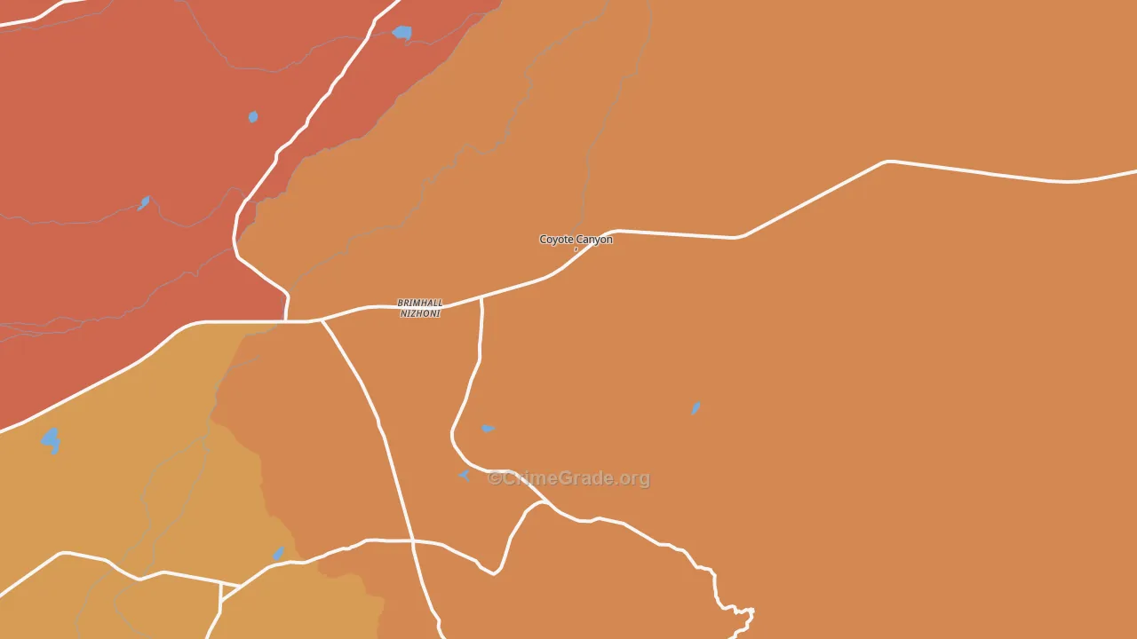 Brimhall, NM Map of Drug-Related Crime Rates