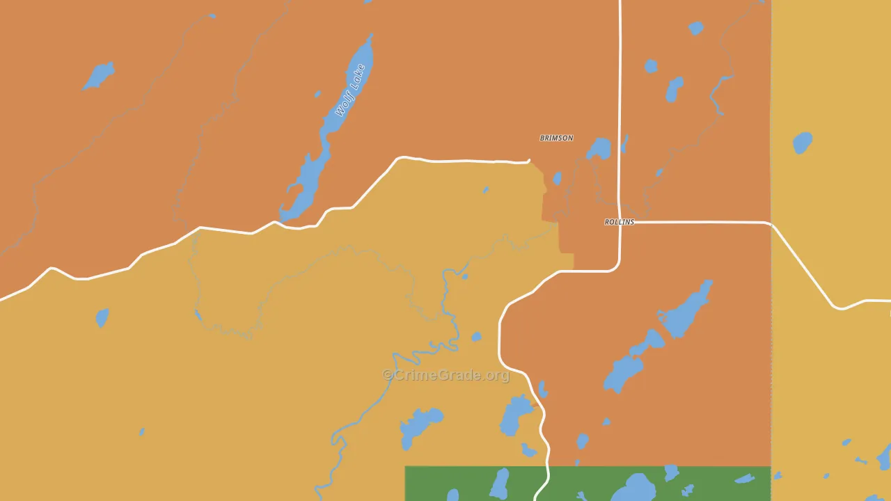 Brimson, MN Map of Drug-Related Crime Rates
