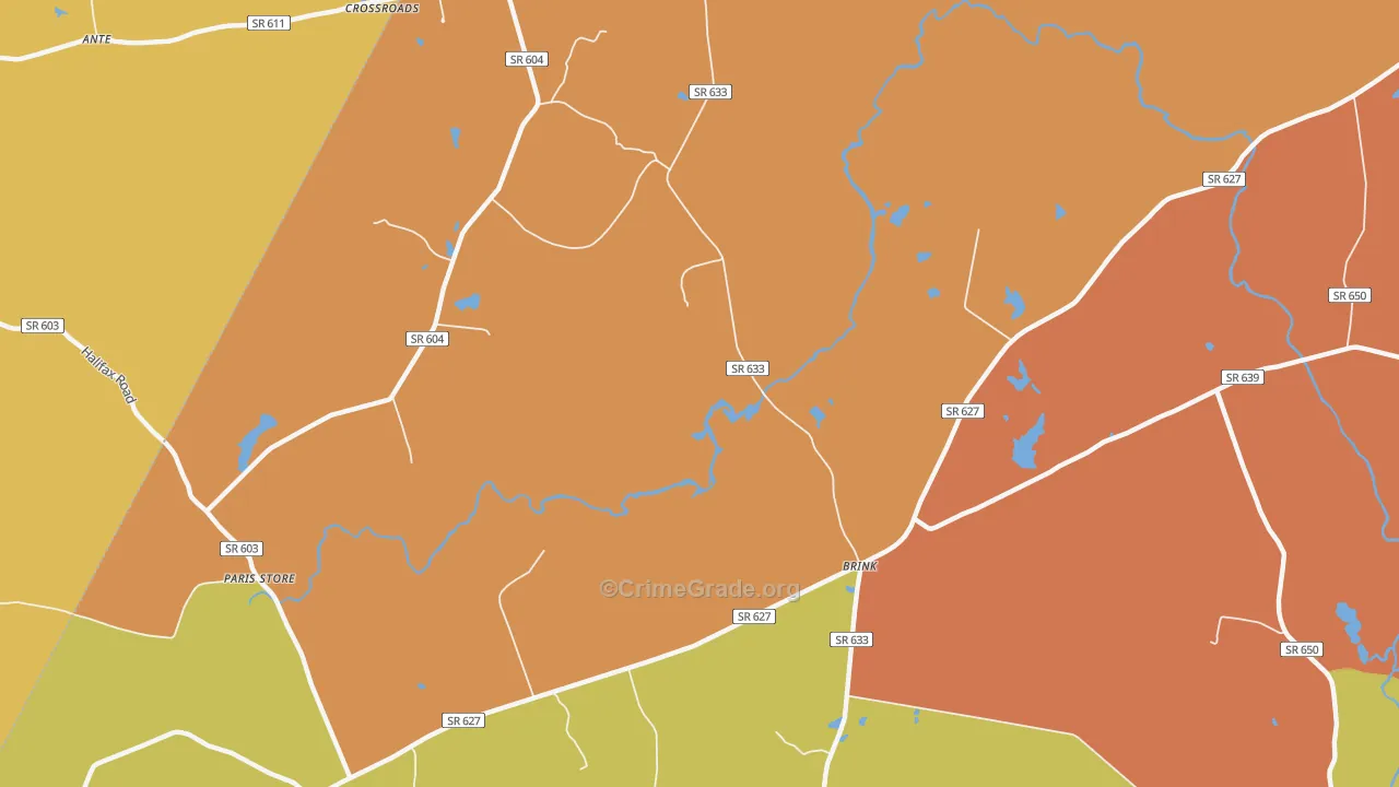 Brink, VA Map of Drug-Related Crime Rates