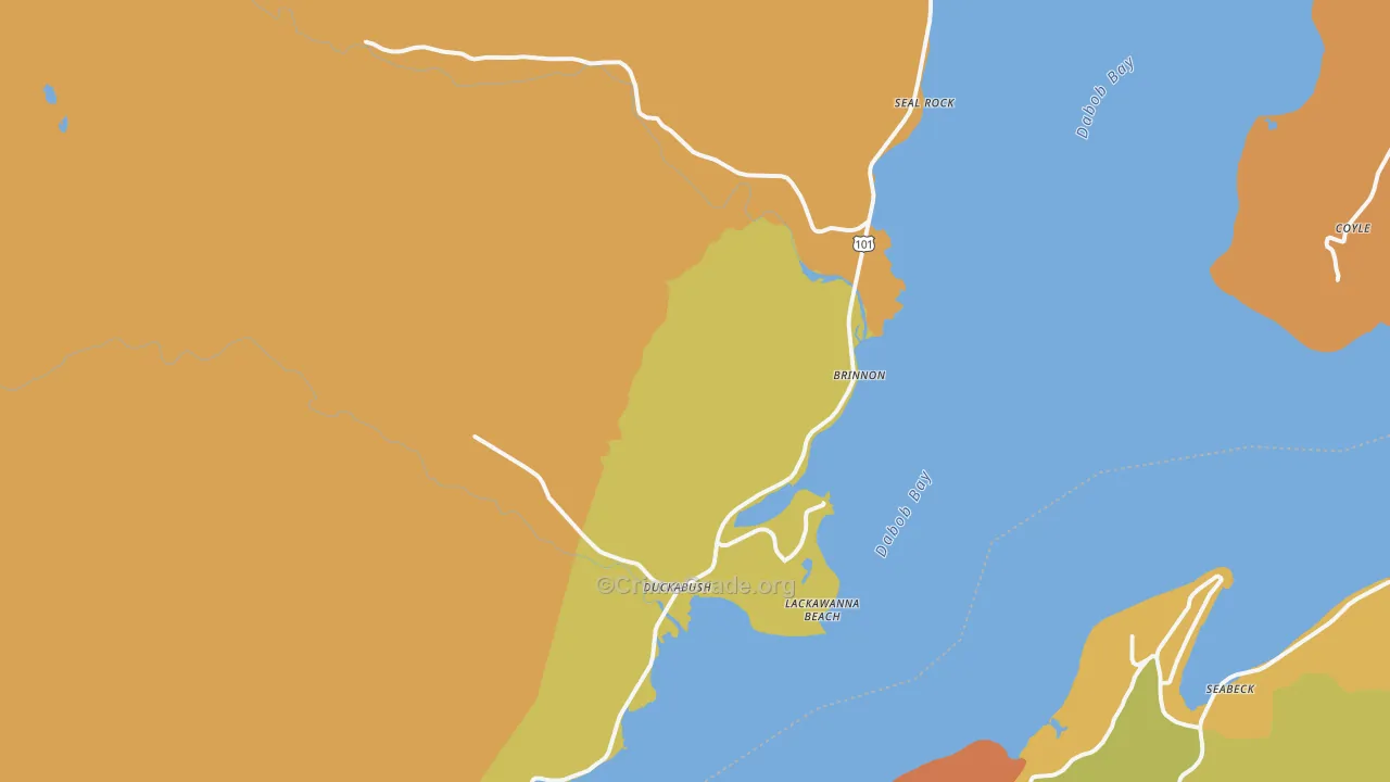 Brinnon, WA Map of Drug-Related Crime Rates