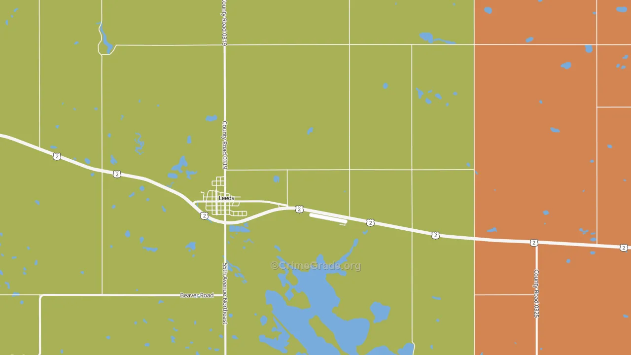 Brinsmade, ND Map of Drug-Related Crime Rates