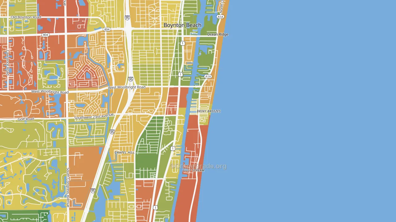 Briny Breezes, FL Map of Drug-Related Crime Rates