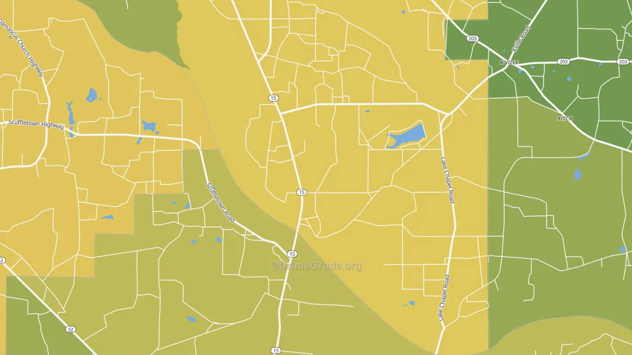 Bristol, GA Map of Drug-Related Crime Rates