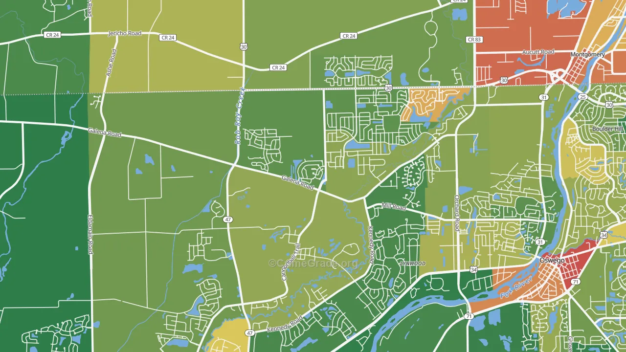 Bristol, IL Map of Drug-Related Crime Rates