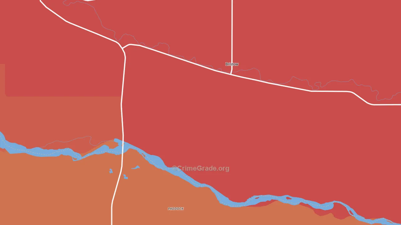Bristow, NE Map of Drug-Related Crime Rates
