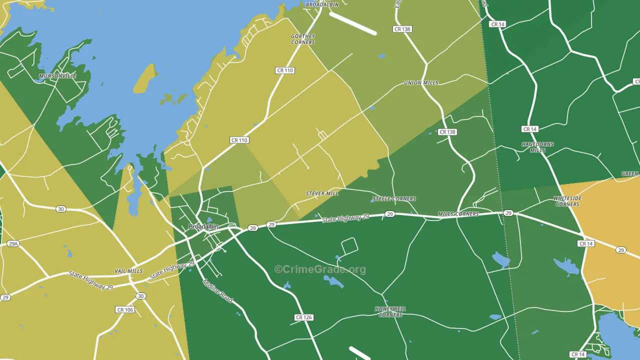 Broadalbin, NY Map of Drug-Related Crime Rates