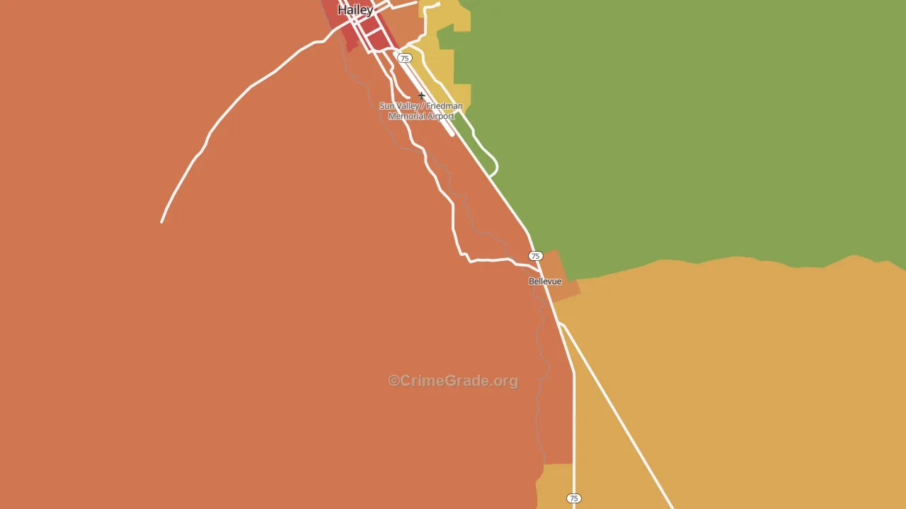 Broadford, ID Map of Drug-Related Crime Rates