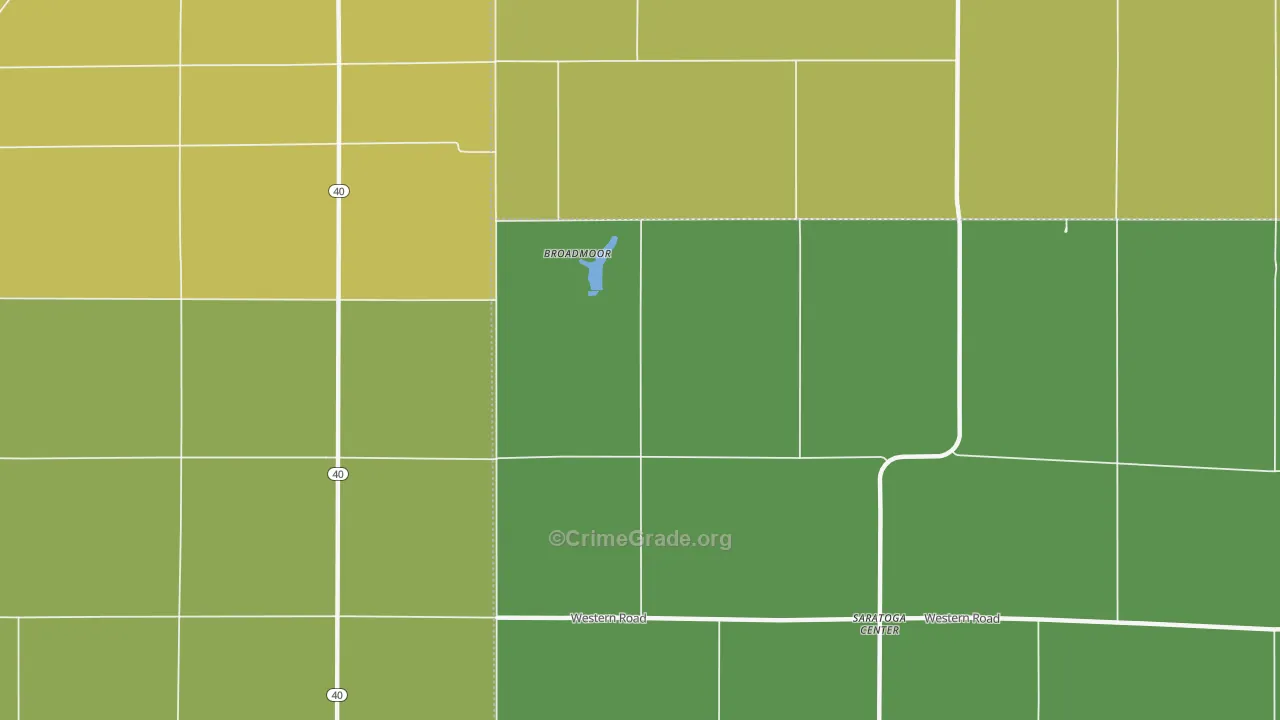 Broadmoor, IL Map of Drug-Related Crime Rates