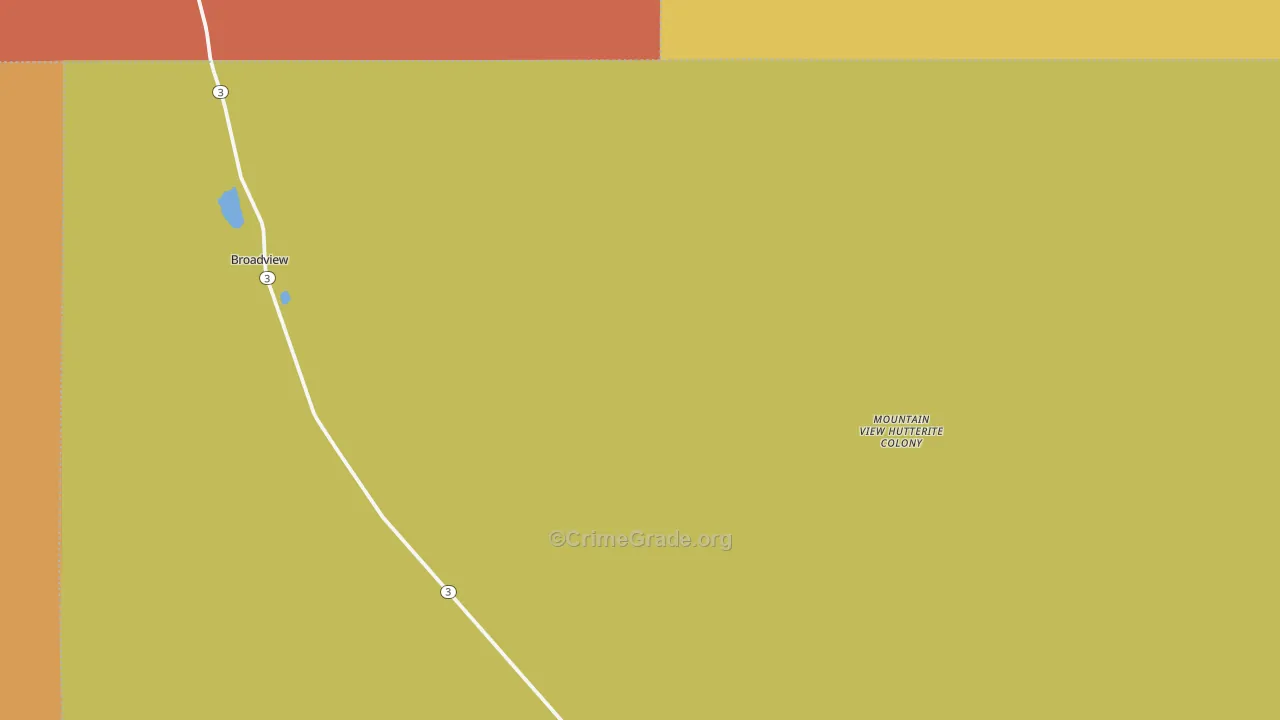 Broadview, MT Map of Drug-Related Crime Rates