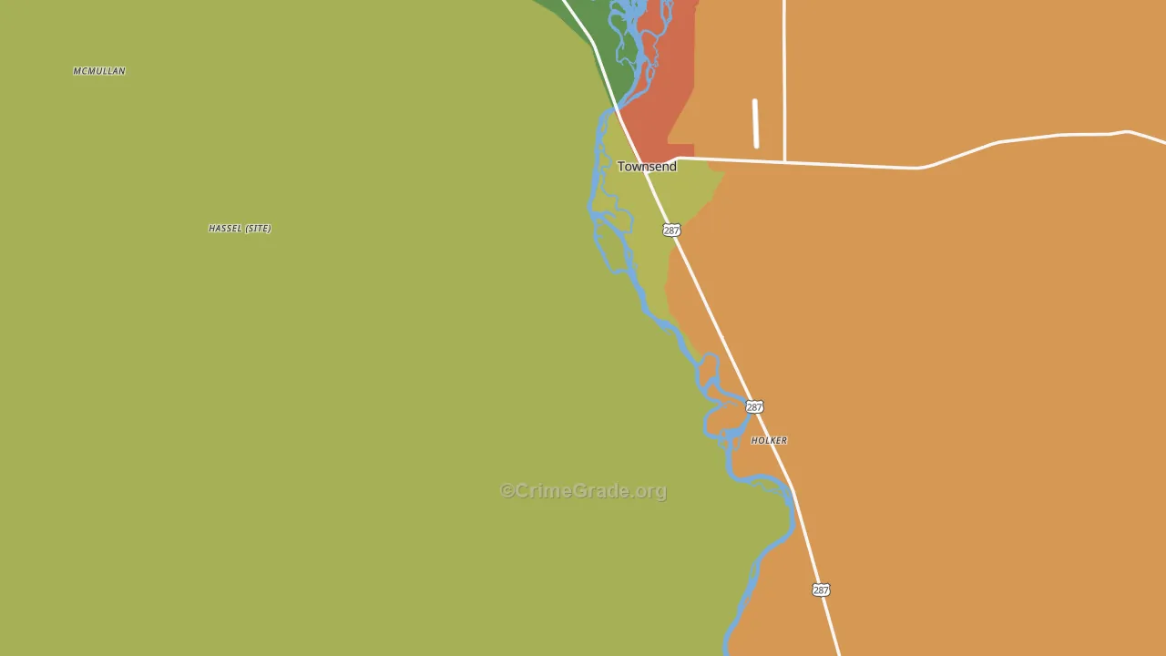 Broadwater County, MT Map of Drug-Related Crime Rates