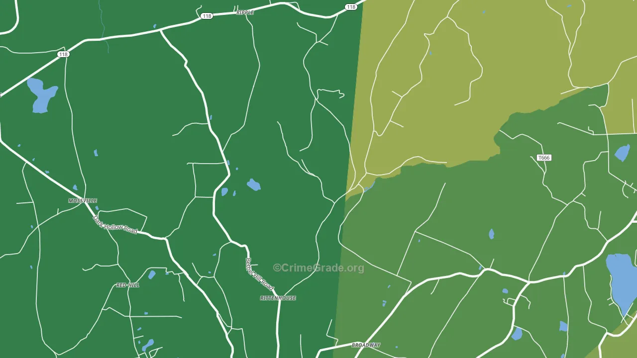 Broadway, PA Map of Drug-Related Crime Rates