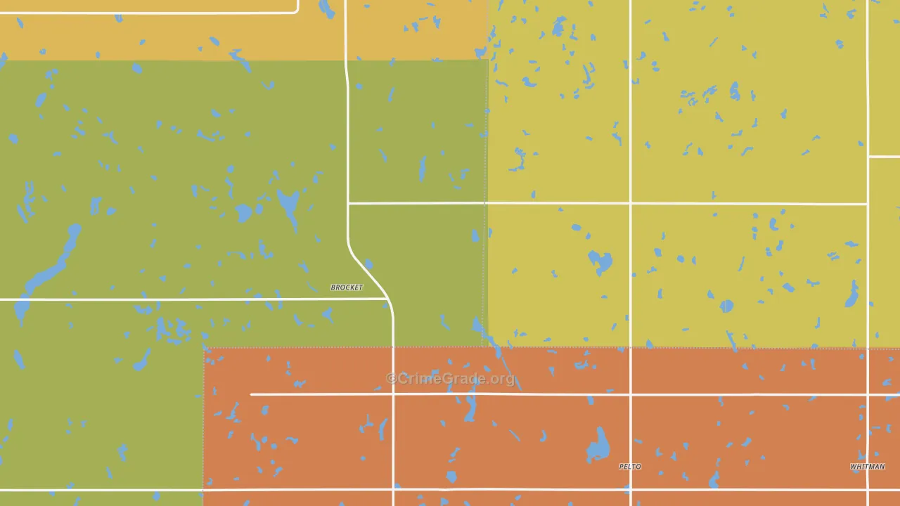 Brocket, ND Map of Drug-Related Crime Rates