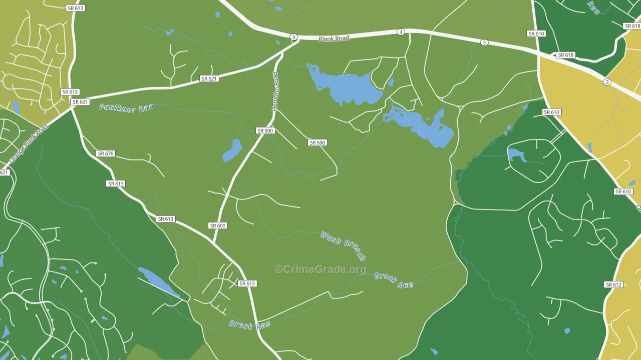 Brockroad, VA Map of Drug-Related Crime Rates