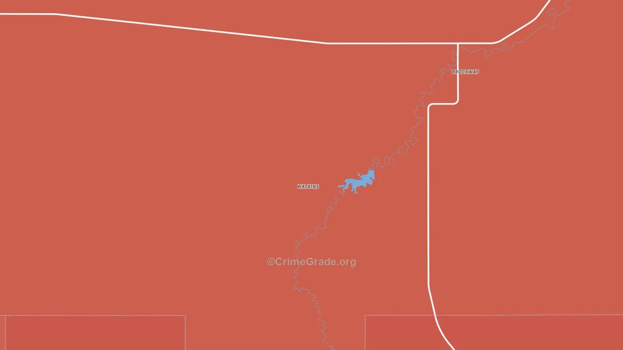 Brockway, MT Map of Drug-Related Crime Rates