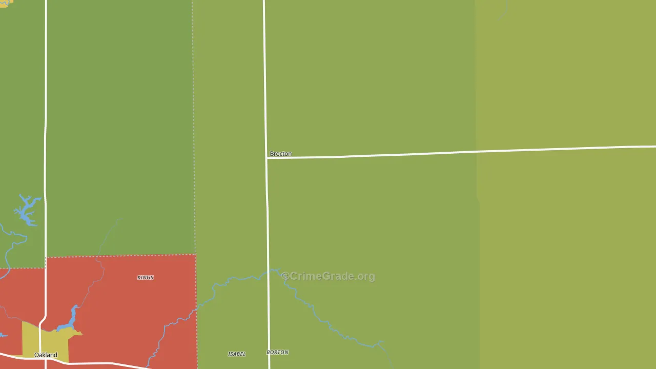 Brocton, IL Map of Drug-Related Crime Rates