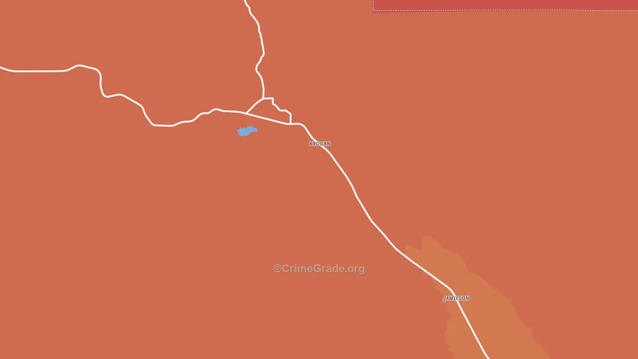 Brogan, OR Map of Drug-Related Crime Rates