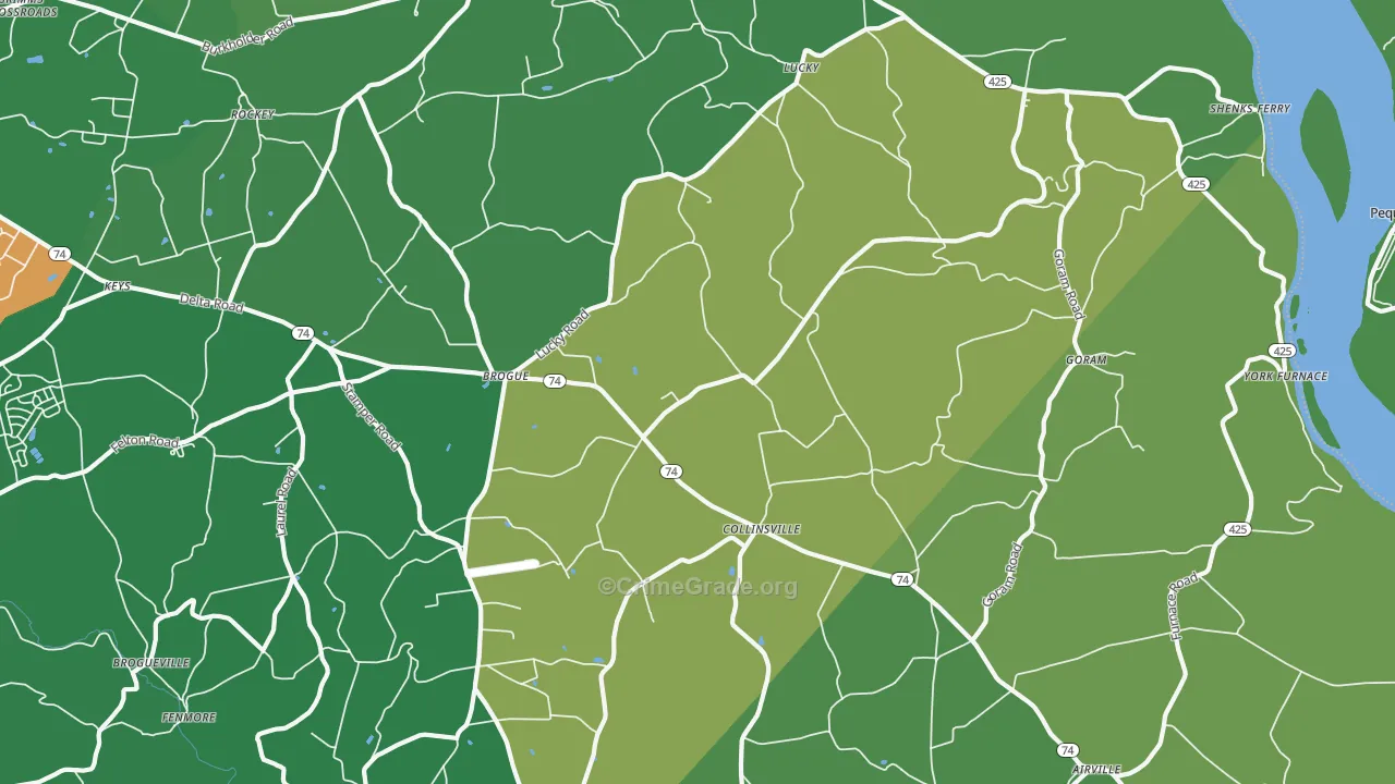 Brogue, PA Map of Drug-Related Crime Rates