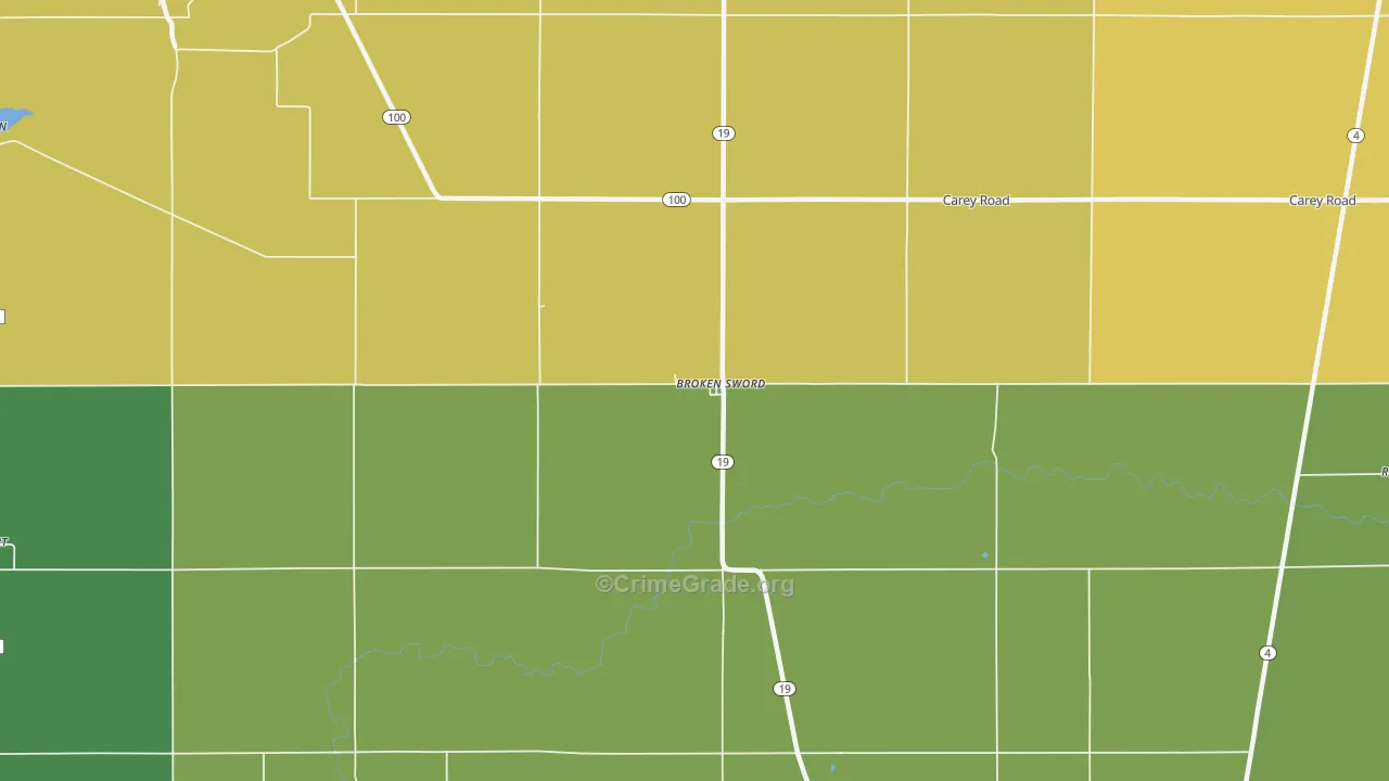Brokensword, OH Map of Drug-Related Crime Rates