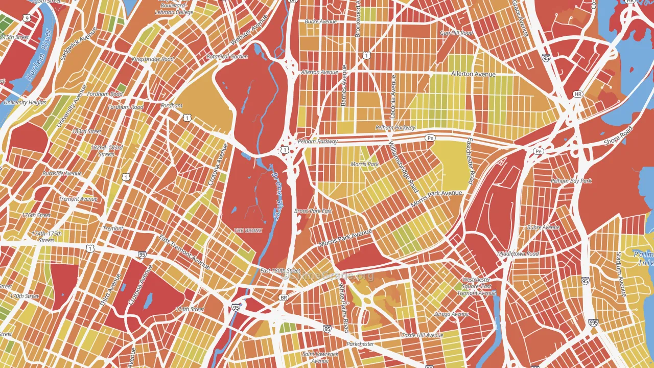 Bronxdale, Bronx, NY Map of Drug-Related Crime Rates