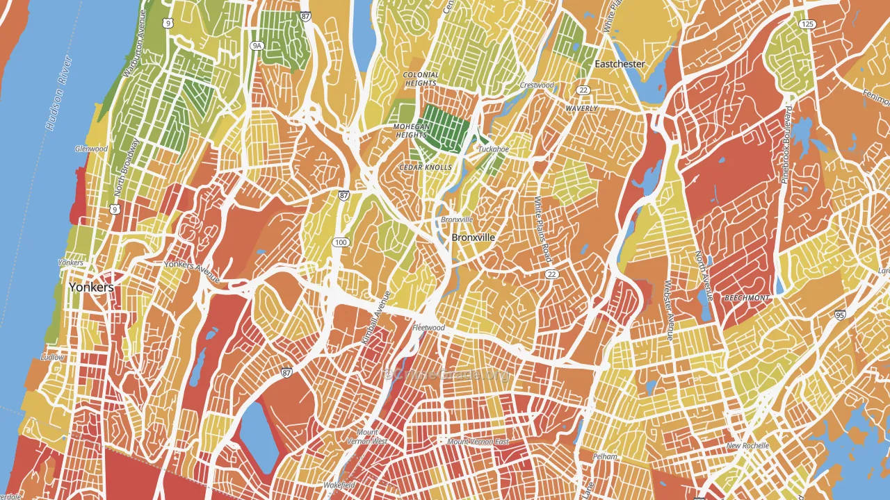 Bronxville, NY Map of Drug-Related Crime Rates