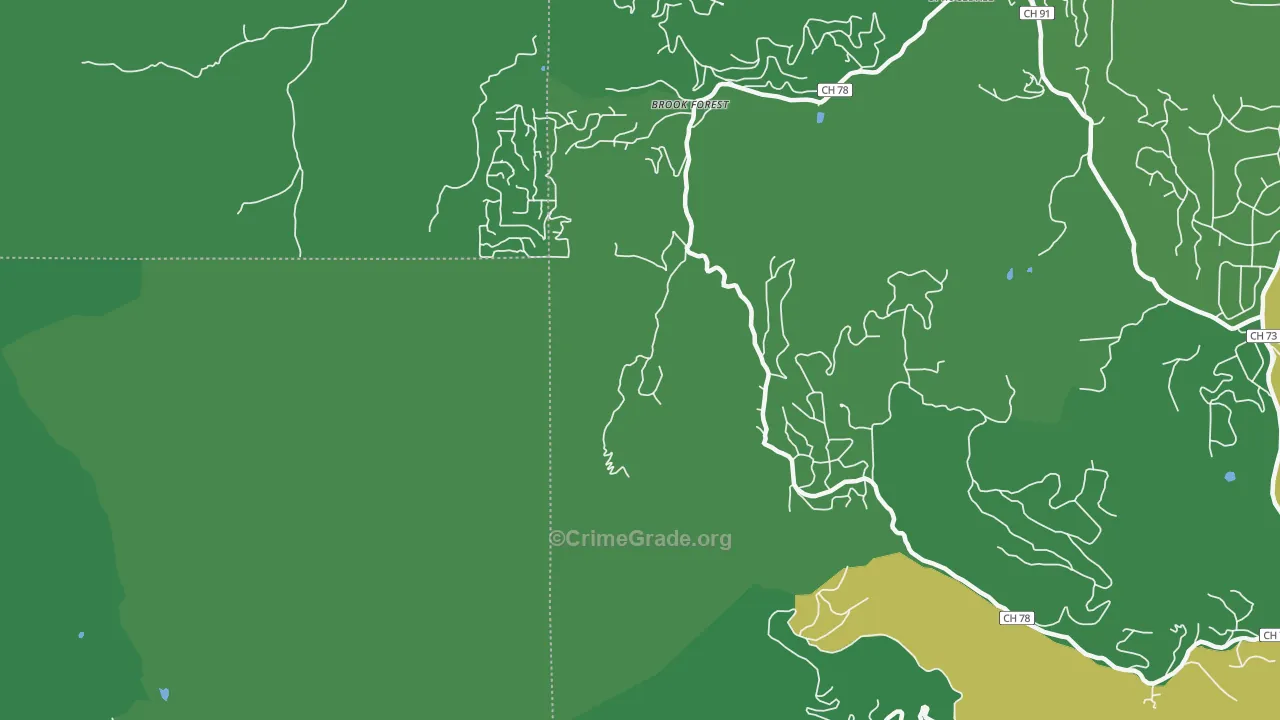 Brook Forest, CO Map of Drug-Related Crime Rates