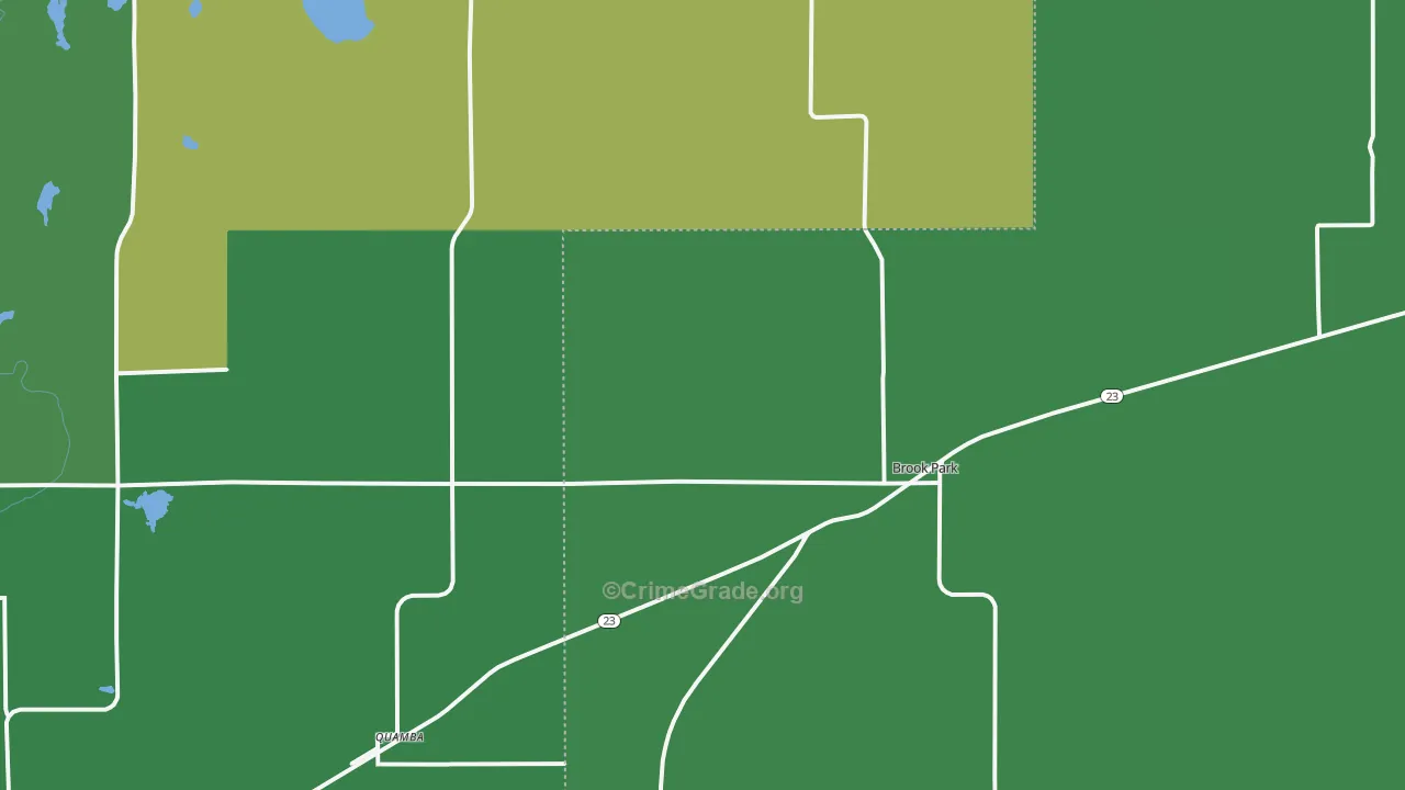 Brook Park, MN Map of Drug-Related Crime Rates