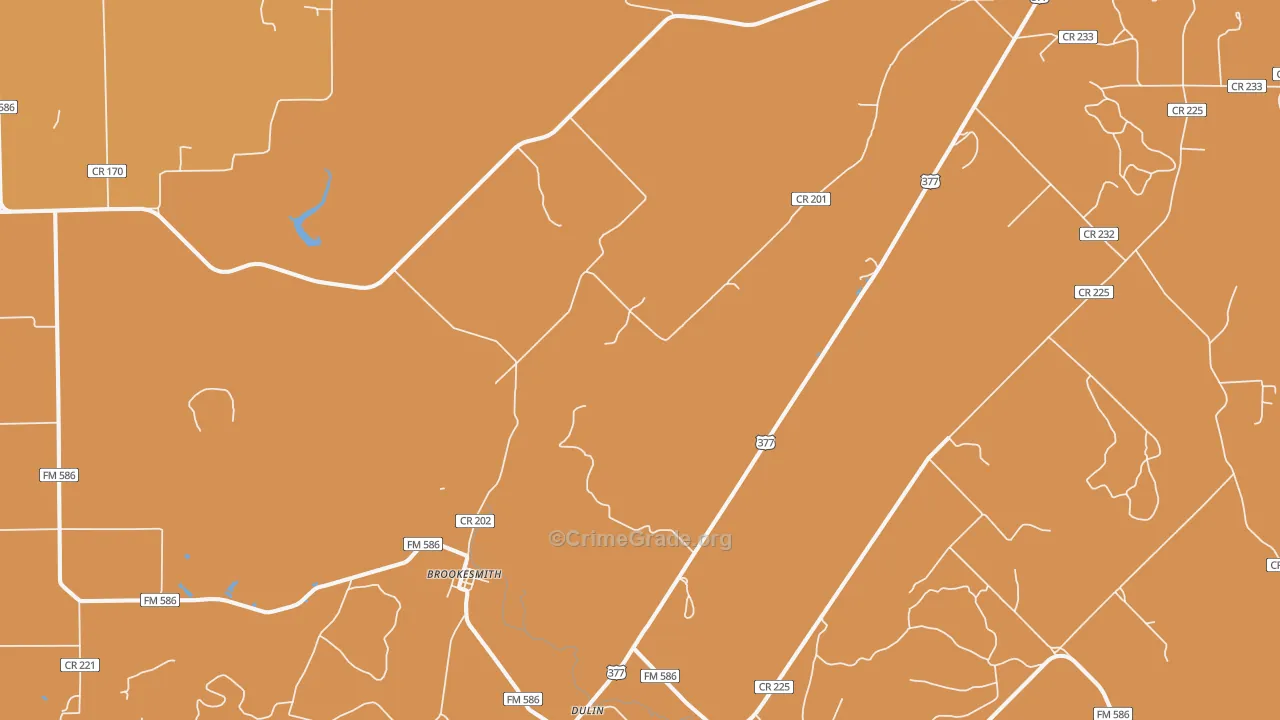 Brookesmith, TX Map of Drug-Related Crime Rates