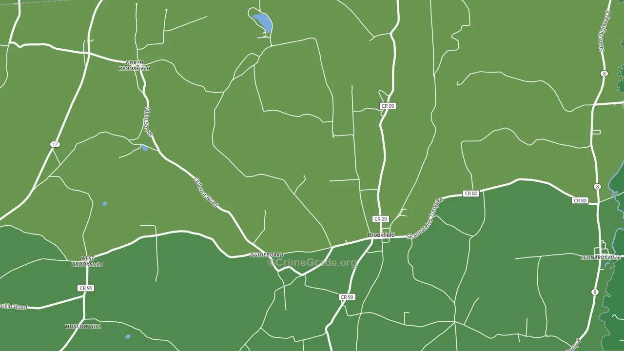 Brookfield, NY Map of Drug-Related Crime Rates