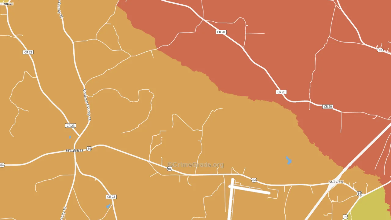 Brooklyn, AL Map of Drug-Related Crime Rates