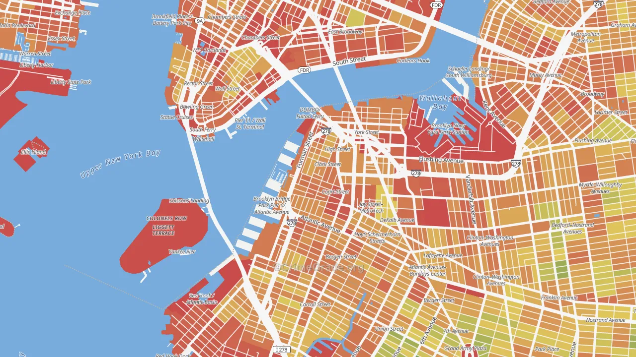 Brooklyn Heights, Brooklyn, NY Map of Drug-Related Crime Rates