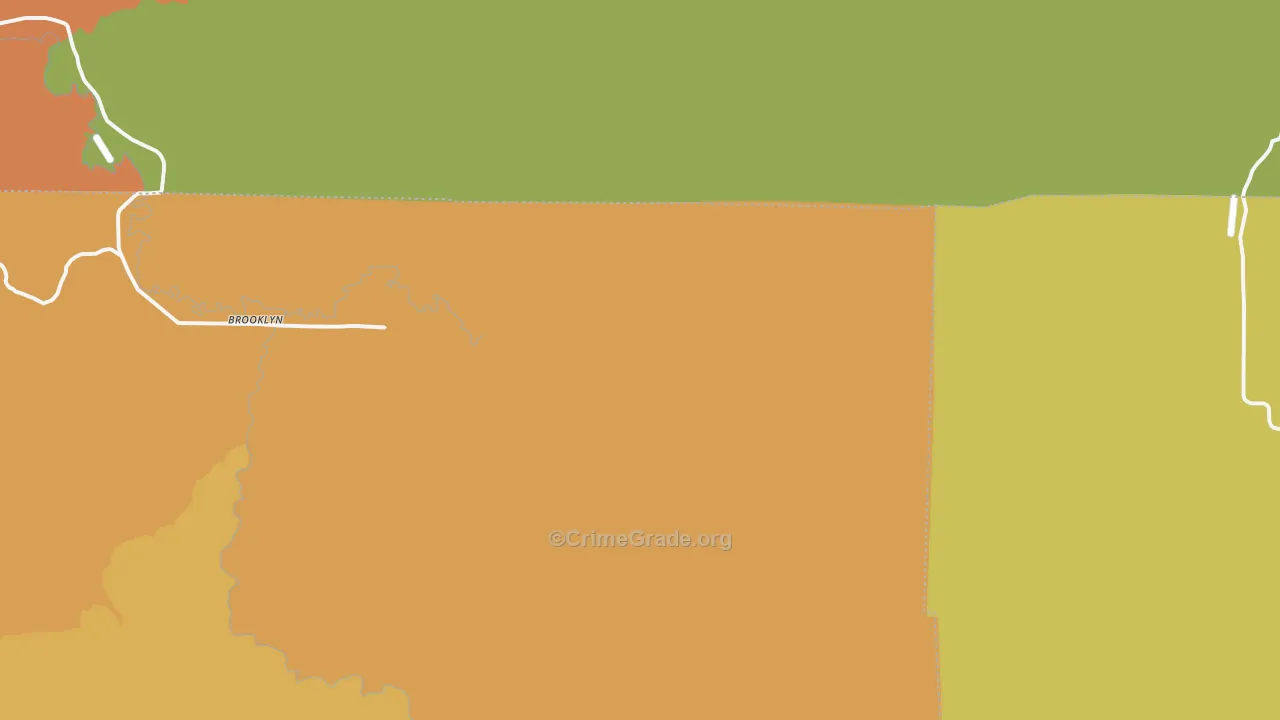 Brooklyn, WA Map of Drug-Related Crime Rates