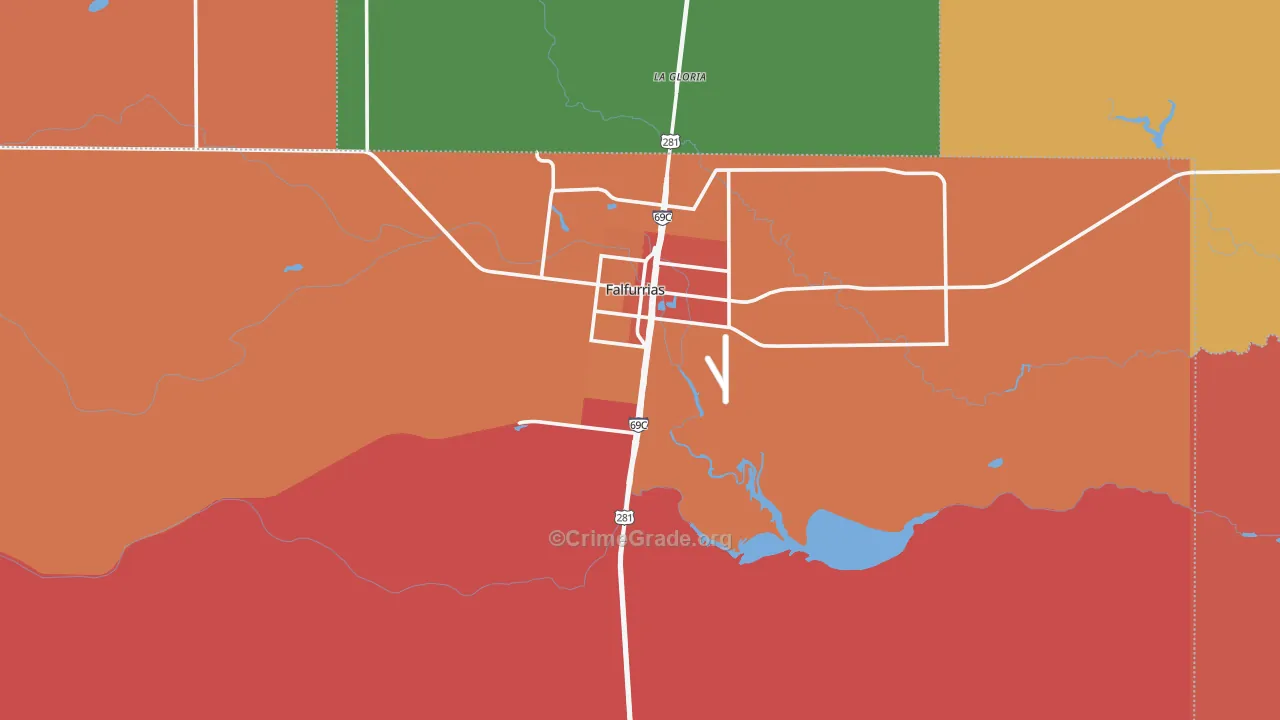 Brooks County, TX Map of Drug-Related Crime Rates