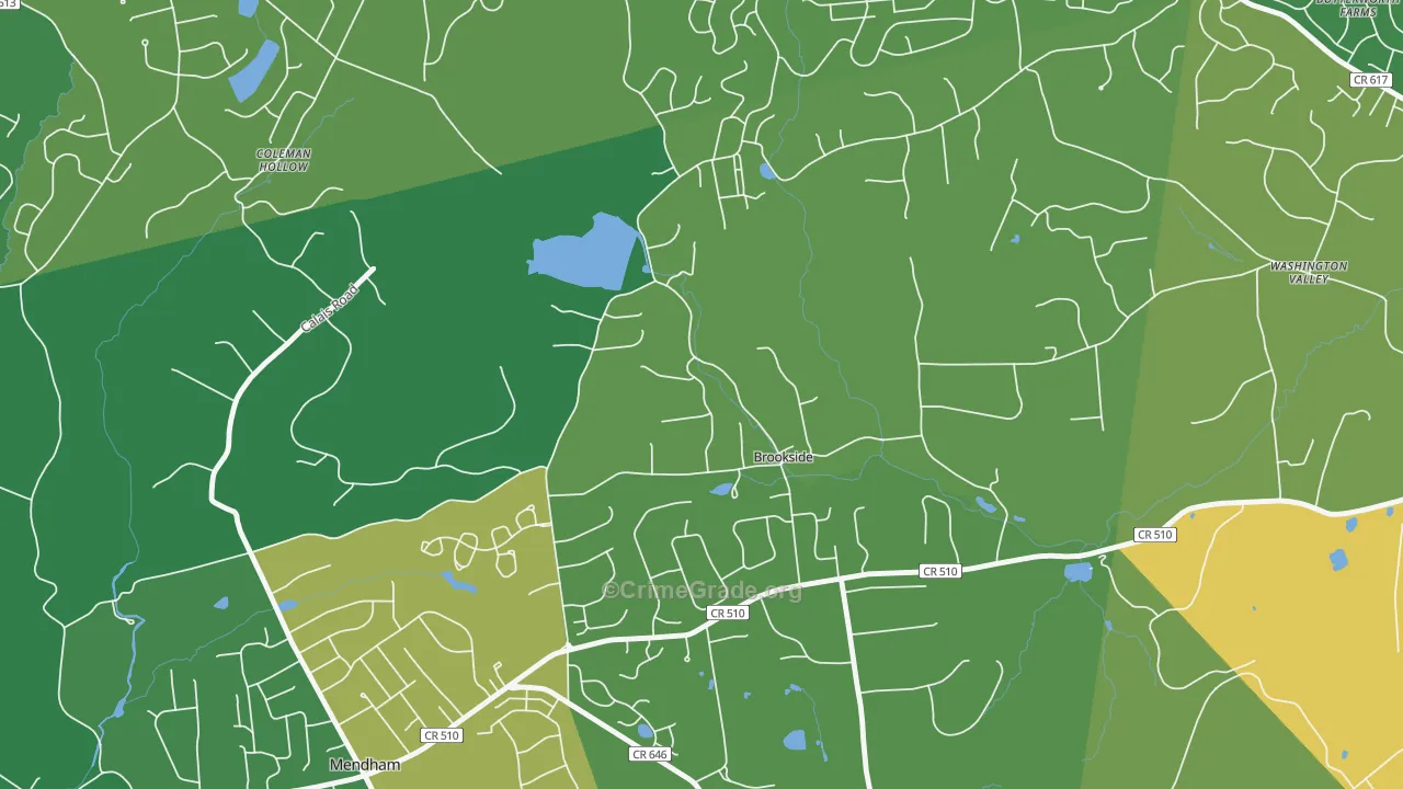 Brookside, NJ Map of Drug-Related Crime Rates