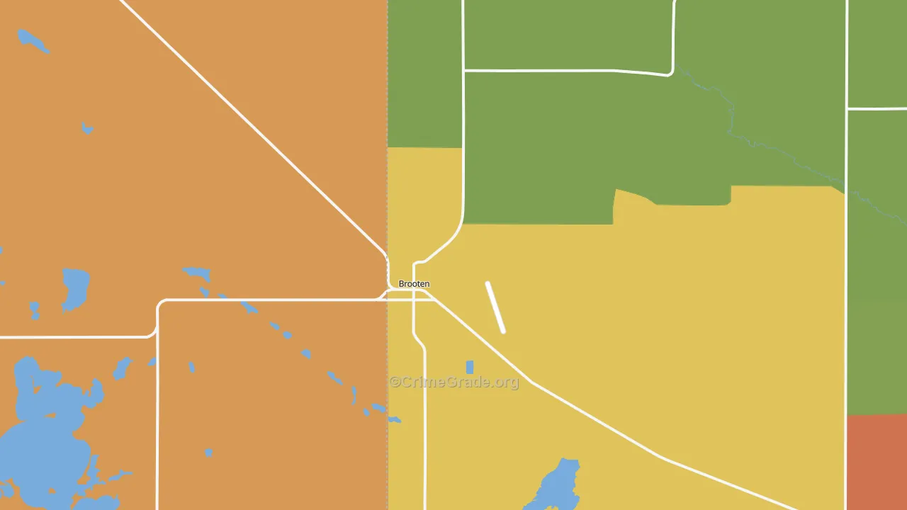 Brooten, MN Map of Drug-Related Crime Rates