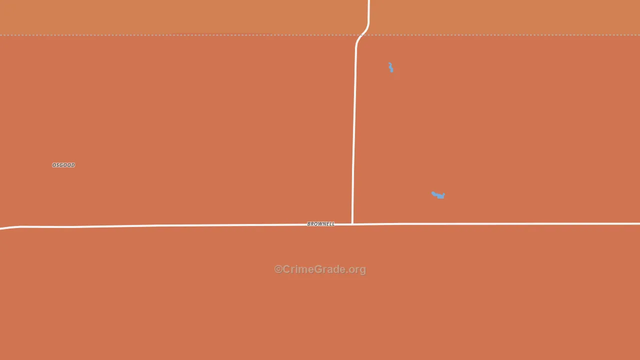 Brownell, KS Map of Drug-Related Crime Rates