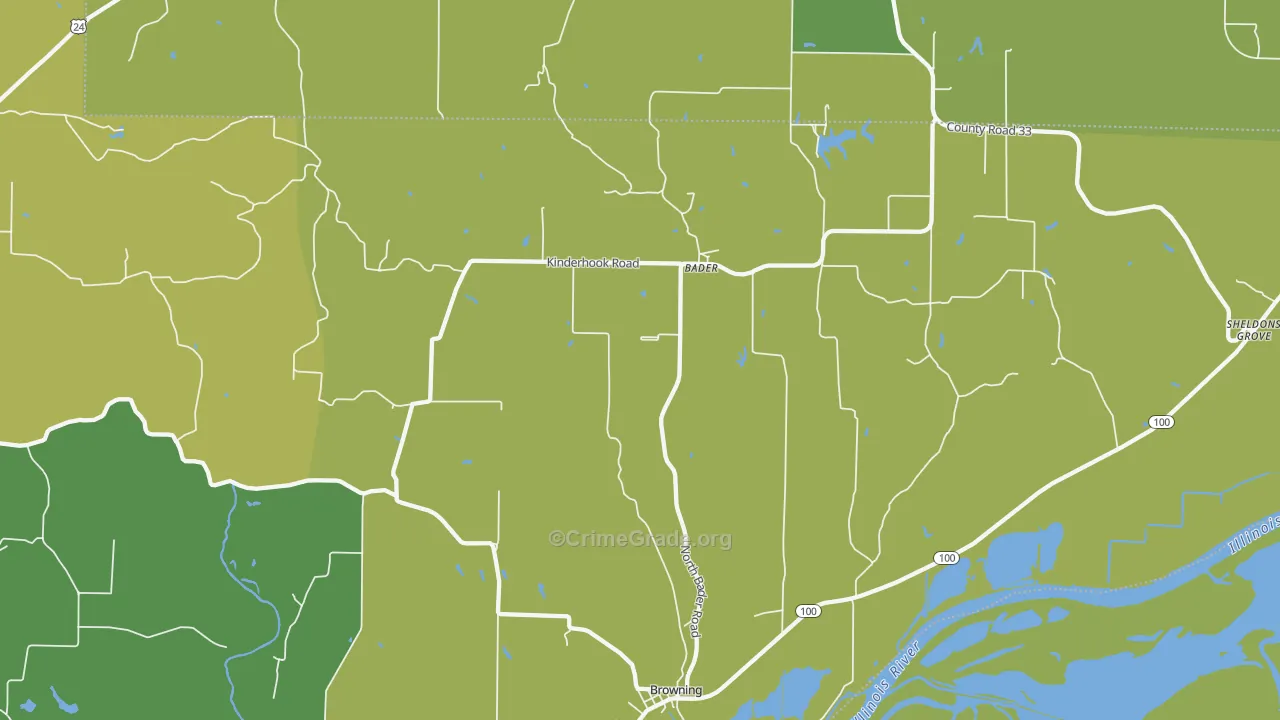 Browning, IL Map of Drug-Related Crime Rates