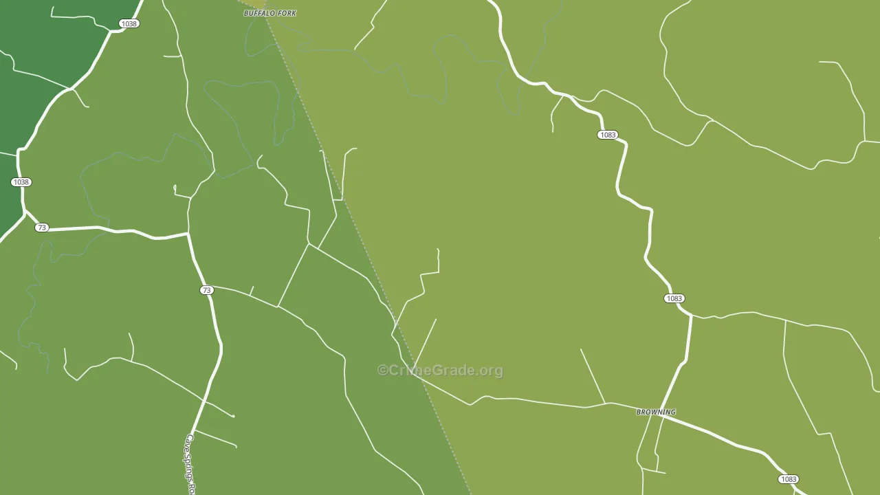 Browning, KY Map of Drug-Related Crime Rates