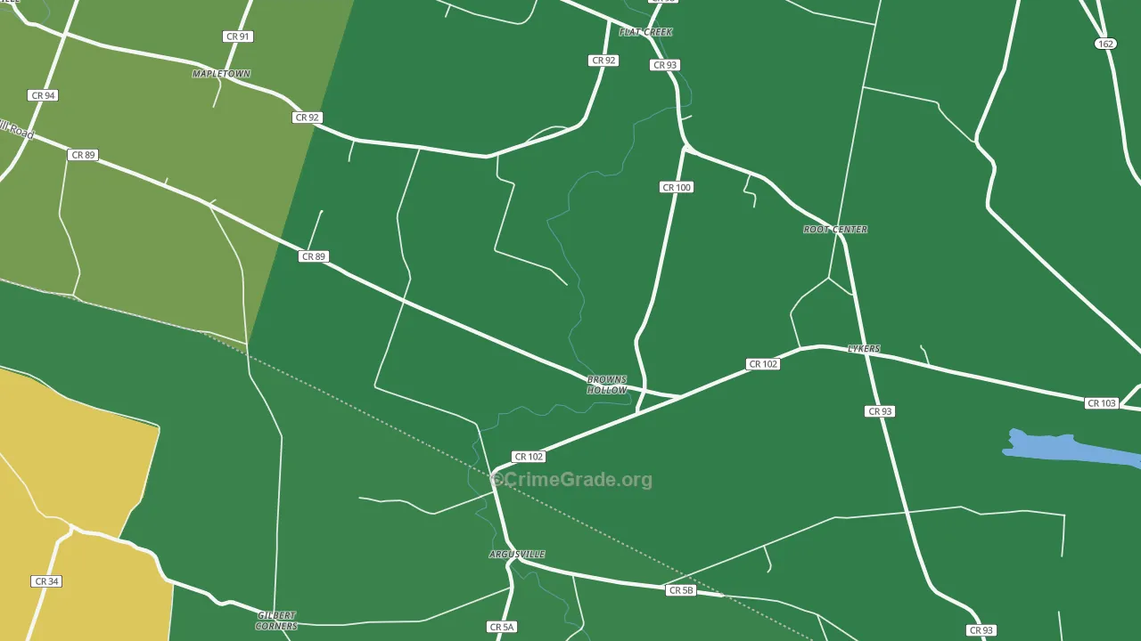 Browns Hollow, NY Map of Drug-Related Crime Rates